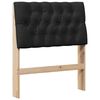 vidaXL Testiera imbottita Nero 80 cm Pino massello