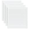 vidaXL Ante a Lamelle 4 pz Bianche 61,5x59,4 cm in Legno di Pino