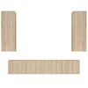 vidaXL Set di Mobili Porta TV 4 pz Rovere Sonoma in Legno Multistrato