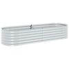 vidaXL Letto Rialzato Giardino 240x80x44 cm in Acciaio Zincato Argento