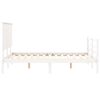 vidaXL Giroletto con Testiera Bianco Small Double Legno Massello