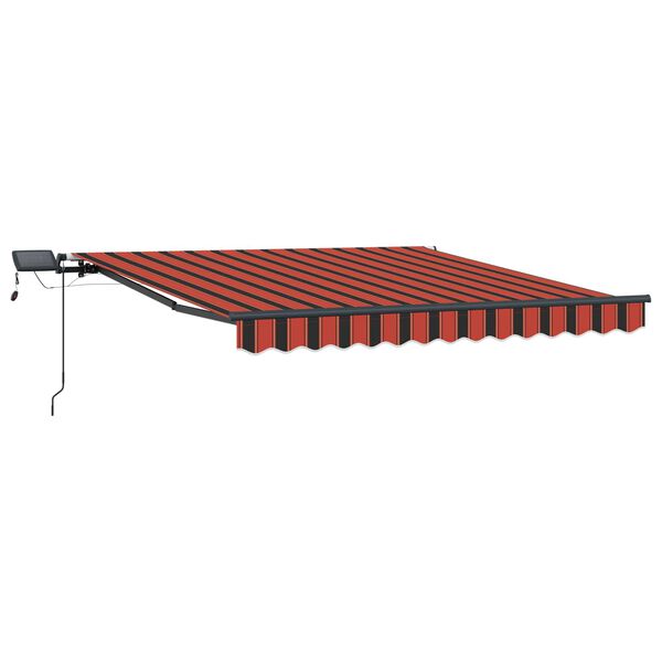 vidaXL Tenda Retrattile arancione e marrone 300 x 250 cm Tessuto