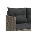 vidaXL Set Divano da Giardino 5 pz con Cuscini Grigio in Polyrattan