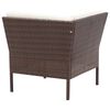 vidaXL Set Divani da Giardino 8 pz con Cuscini in Polyrattan Marrone