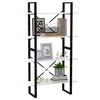 vidaXL Libreria a 4 Ripiani Bianca 80x30x140 cm in Legno Multistrato