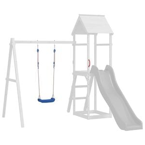 vidaXL Seggiolini per Altalena con Corde 2 pz Blu 37x15 cm Polietilene