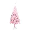 vidaXL Albero di Natale Preilluminato con Palline Rosa 180 cm PVC