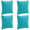 vidaXL Cuscino per schienale PUTTEN 4 pz 100% Poliestere Turchese