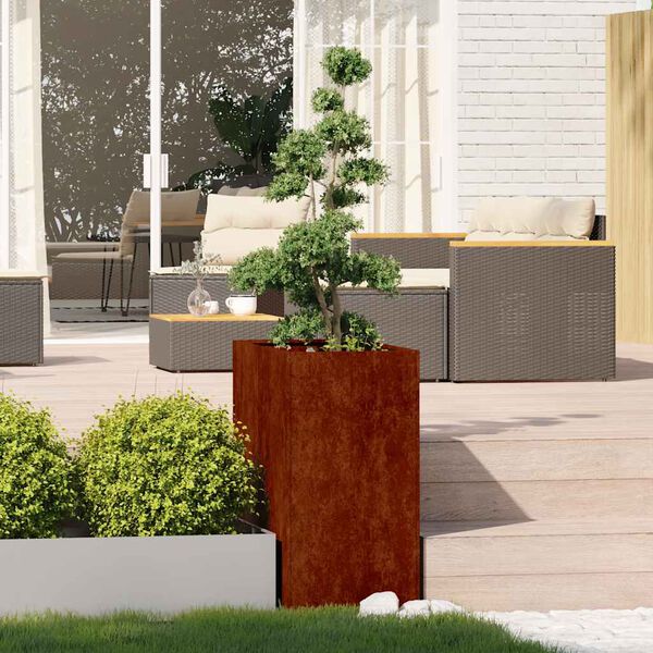 vidaXL Fioriera Arrugginita 40x80x80 cm in Acciaio Corten