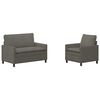 vidaXL Set di divani 2 pcs Grigio Chiaro Tessuto