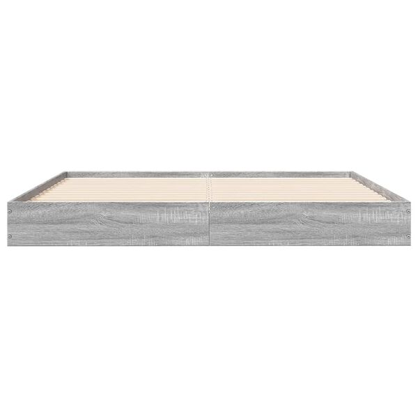 vidaXL Giroletto senza Materasso Grigio Sonoma 160x200 cm Truciolato
