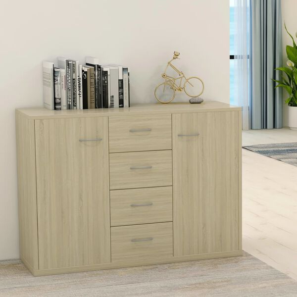 vidaXL Credenza Rovere Sonoma 88x30x65 cm in Legno Multistrato