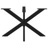 vidaXL Gamba per Tavolo da Pranzo a Forma di Ragno Nero 120x68x(72-73) cm Acciaio