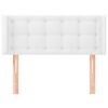 vidaXL Testiera ad Orecchio Bianca 83x16x78/88 cm in Similpelle