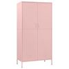 vidaXL Armadio Rosa 90x50x180 cm in Acciaio