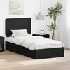 vidaXL Letto con Contenitore Nero 100 x 200 cm Legno multistrato