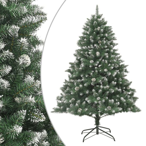 vidaXL Albero di Natale Artificiale con Base 240 cm PVC