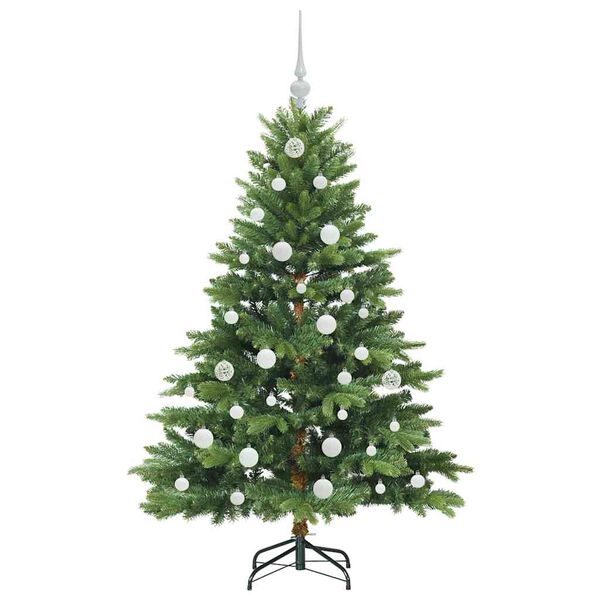vidaXL Albero di Natale artificiale con 150 LED Verde 150 cm PE e PVC