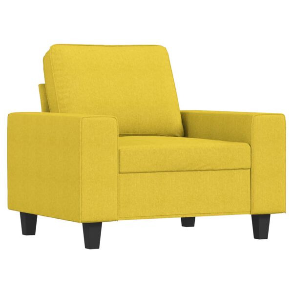 vidaXL Poltrona Giallo Chiaro 60 cm in Tessuto