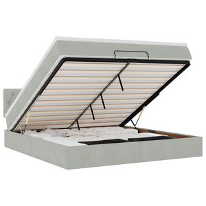 vidaXL Struttura Letto Pouf con Materasso 180x200 cm in Velluto