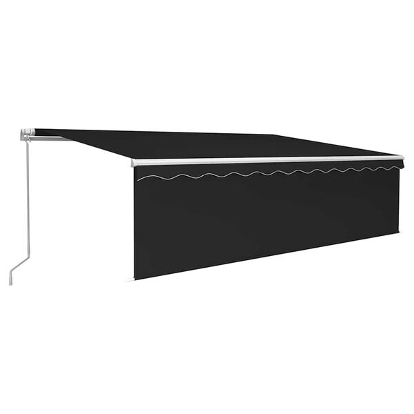 vidaXL Tenda Sole Retrattile Manuale Parasole LED 5x3m Antracite