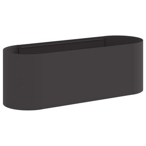 vidaXL Letto rialzato da giardino Nero 120 x 40 x 40 cm Acciaio