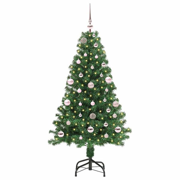 vidaXL Albero di Natale artificiale con 150 LED Verde 150 cm