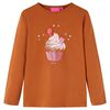Maglietta da Bambina a Maniche Lunghe Cognac 104