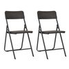 vidaXL Set da Bistrot 3 pz Pieghevole in HDPE Marrone Stile Rattan