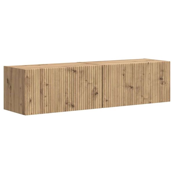 vidaXL Mobile TV da parete 2 pcs Rovere Artigianale 60 x 31 x 29,5 cm
