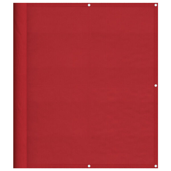 vidaXL Paravento da Balcone Rosso 120x700 cm 100% Poliestere Oxford