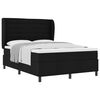 vidaXL Letto a molle con materasso Nero 160 x 200 cm Tessuto