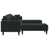 vidaXL Divano 3 pcs Nero 250 x 188 x 76 cm Velluto