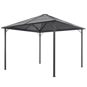 vidaXL Gazebo con Tettuccio in Alluminio 3x3 m Antracite