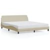 vidaXL Giroletto Dover Crema 180x200 cm in Tessuto