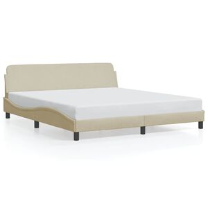 vidaXL Giroletto Dover Crema 180x200 cm in Tessuto