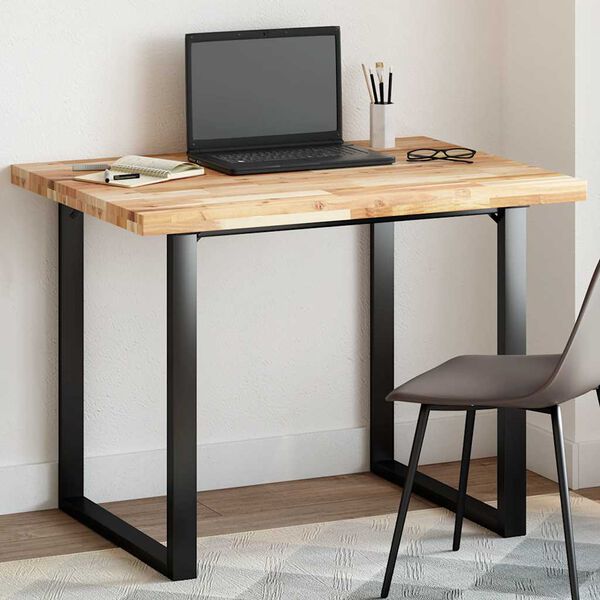 vidaXL Piano Tavolo Rettangolare 100x80x4cm Legno Massello di Acacia