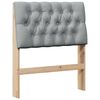 vidaXL Testiera imbottita Grigio chiaro 75 cm Pino massello