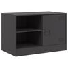 vidaXL Mobile TV Nero 67x39x44 cm in Acciaio