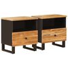 vidaXL Mobiletto da Letto 2 pz Marrone 40 x 33 x 46 cm