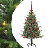 vidaXL Albero di Natale Artificiale Pre-illuminato con Set di Palline