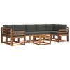 vidaXL Set di divani da esterno con cuscino 8 pcs Naturale e Antracite