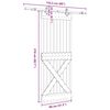 vidaXL Porta Scorrevole con Set Hardware 80x210 cm Legno Massello Pino