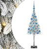 vidaXL Albero di Natale con 150 LED Bianco 120 cm PE e Acciaio