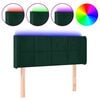 vidaXL Testiera a LED Verde Scuro 83x16x78/88 cm in Velluto