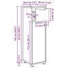 vidaXL Mobile da Bagno con cassetto Legno vecchio 30,5 x 30 x 101 cm