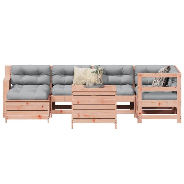 vidaXL Set Divani da Giardino 7 pz in Legno Massello Abete Douglas