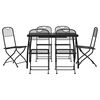 vidaXL Set da Pranzo da Giardino 7pz Antracite in Rete Metallica