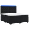 vidaXL Letto box spring con materasso Nero 140 x 190 cm Velluto