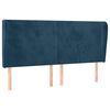 vidaXL Testiera ad Orecchio Blu Scuro 163x23x118/128 cm in Velluto